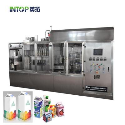 China Eco-friendly Automatic Triangular Carton Filling Machine Juice Carton Packing Machine Milk Carton Filling Machine for sale