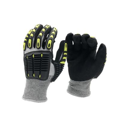 China Anti-Cut Level 5 HPPE Hand Protection TPR Work Nitriles Cut Resistant Impact Safety Heavy Duty Gloves for sale