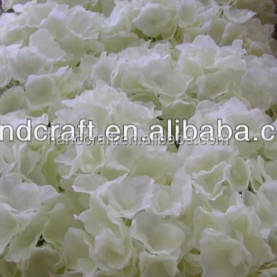 China White Polyester Bud/Leaf Hydrangea Flower Wedding Decoration For Saudi Arabia Dubai Market for sale