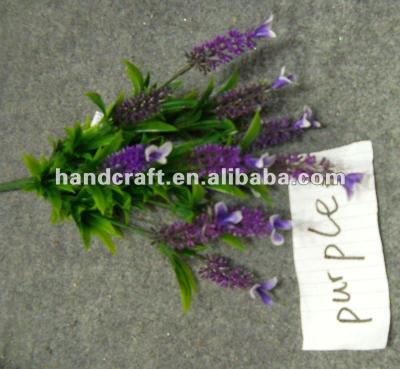 China Polyester Bud / Leaf Artficial Lavender Flowers for sale