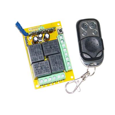 China Universal 4 Channel 8-15V Four Channel Radio Frequency Remote Control Switch for sale