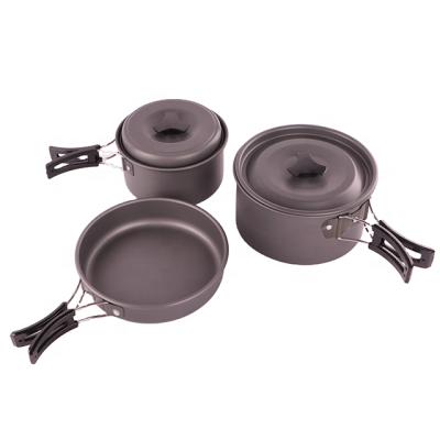 China Hot Sale Outdoor Camping Hiking Traveling Portable Backpacking Camping Stove Use Outdoor Cookware Pot Pan Set for sale