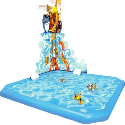 China PVC Summer Games Bouncy Castle With Water Slide Water Play Equipment Commercial Water Park For Adults for sale