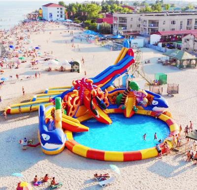 China Aqua Park Large Inflatable Water Fun Commercial Adults Inflatable Park Equipment For Rental for sale