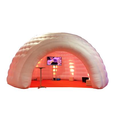 China 6m large outdoor inflatable dome tent for party fashionable outdoor inflatable dome tent bubble lighting white igloo for sale