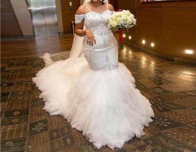 China YJ2055W anti-static the manufacturer directly supplies the new 2023 mermaid wedding dress the appearance of large size white and slim for sale