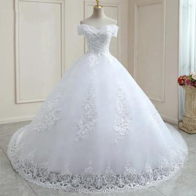 China YJ2007W 2023 New One-Shoulder Anti-Static Slimming Wedding Dress for sale