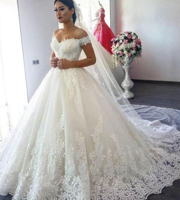 China YJ2011W 2023 new anti-static one-shoulder dress puffy wedding dress for sale