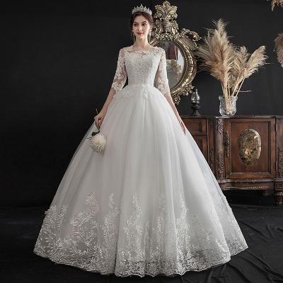 China YJ2013W 2023 New Anti-static One-Shoulder Lace Bride Dream Diet Senator Big Wedding Dress for sale