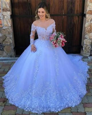 China YJ2017W Long Sleeve 2023 New Star Princess Dress Prom Main Wedding Dress Bridal Gown Anti-static Blue Lace Decal for sale