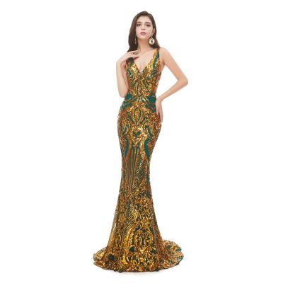 China AH3004E New 2023 Slim Anti-static Long Dress Even V Dress Deep V Dress for sale