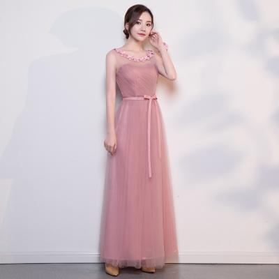 China 2023 Summer AH4111B New Anti-static Wedding Bridesmaid Dresses Pink Breast Dresses Sisters Dressy Dresses for sale