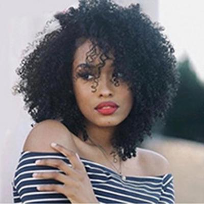 China Wholesale Kinky Curl Headband Afro Kinky Human Wigs For Black Women for sale