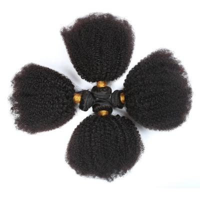 China Real Natural Hair Weft Extensions 4c Curly Hair Afro Kinky Curly Hair Weave for sale