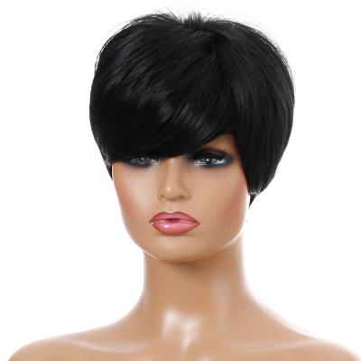 China All short hair black wig cosplay pixie cut short hair wig for sale