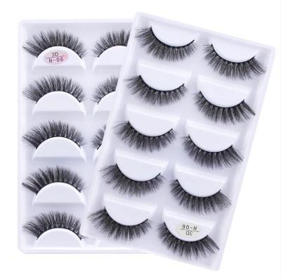 China Soft/Curly/Comfortable/Convenient/Easy To Use Fashion Good Quality Cruelty Free Samples Fast Shipping 5 Pairs Thick Fluffy Free Samples False Mink Eyelashes Good Quality for sale