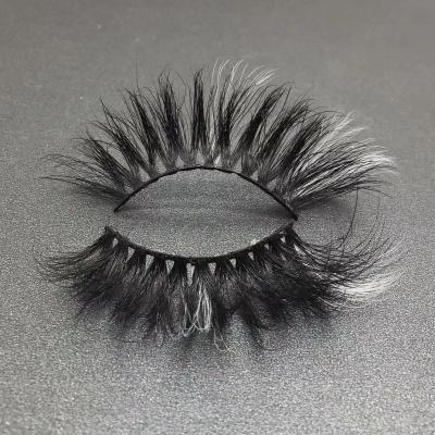 China Soft/Curly/Comfortable/Convenient/Easy To Wear Free Samples 3d Colored Mink Lashes Vendor Brand 25mm Full Fluffy Bottom 5d Strip False Lashes for sale