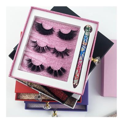 China Recyclable magnetic eyelash package 5d 25mm mink whips package private label custom eyelash packaging box for sale