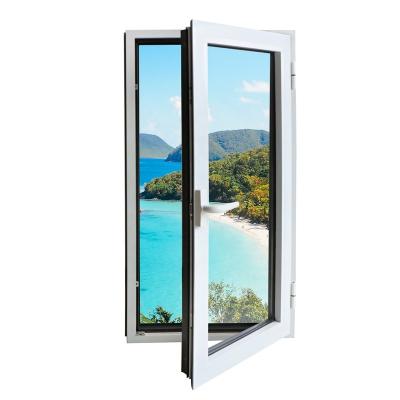 China Commercial white top design folding screen factory direct sales force aluminum frame casement window for sale