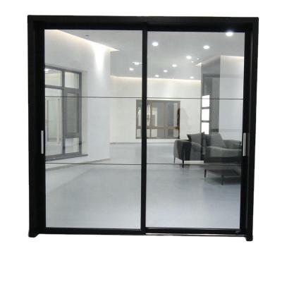 China Modern soundproof aluminum sliding door handles commerical glass sliding door sliding interior door for sale