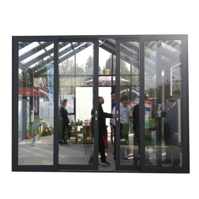 China Sound Customization Aluminum Alloy Modern Commercial Glass Sliding Doors Glass for sale