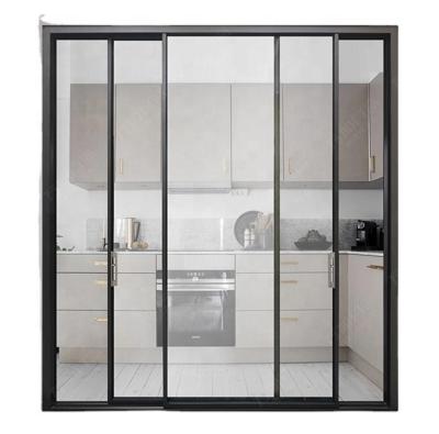 China High Performacein Waterproof Sliding Side Pocket Interior Sliding Frameless Aluminum Interior Silent Sliding Door for sale