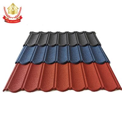 China EUROPEAN Stone Coated Metal Roof Tiles Metal Roofing Sheets Prices 0.4mm Al-Zn Alloy Coated Steel Roof Tile Century Crown for sale