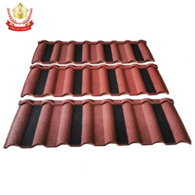 China Guangzhou EUROPEAN Lightweight Roof Tiles Stone Coated Roofing Tile Steel Color Zinc Galvanized Roofing Sheet Tiles for sale