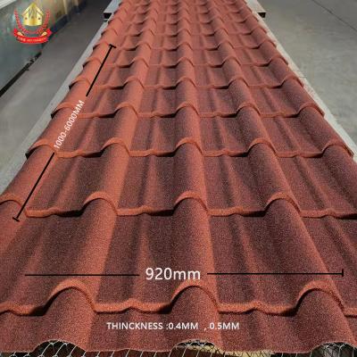 China EUROPEAN Stone Coated Roofing Tile 0.4mm Galvanized Sheet Zinc Corrugated Steel Roof Tile Century Roofing Crown for sale