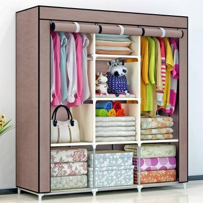 China Kids(others) adjustable fashion or modern simple cheap baby bedroom furniture exoand cloth fabric wardrobe for sale