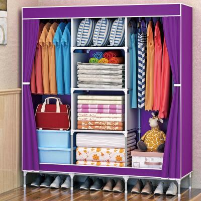 China Simple Modern Design Adjustable Bedroom Woven Cloth Children's Wardrobe Almaira Wardrobe Clothes Organizer (Other) No for sale