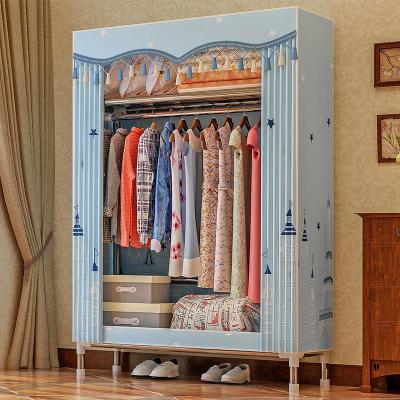 China (Others) Factory Closet Clothes Organizer Easy Assemble Simple Adjustable Fabric Wardrobe Closets For Bedroom Wardrobe for sale