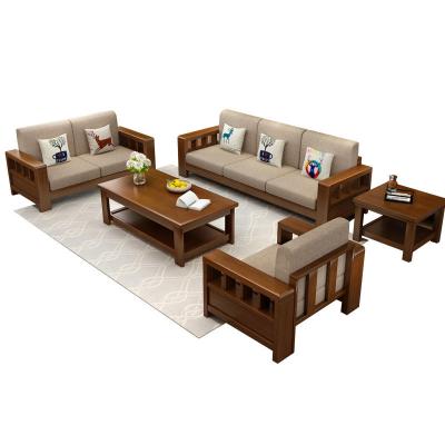 China Other hot sale nordic simple and modern design of living room furniture combination size set solid wood sofa for sale