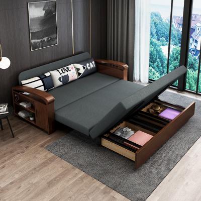 China Modern Divano Letto Cooling Back Sofa Beds Folding Storage Solid Bedroom Furniture Fabric Wooden Living Room Sofas High Top for sale