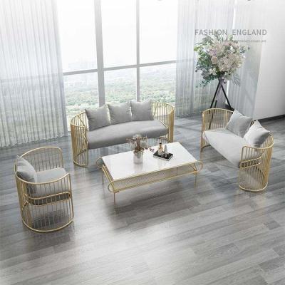 China Other Nordic light luxury Web celebrity style family clothing store sofa coffee table combination simple modern small sofa chair for sale