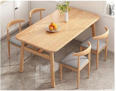 China Custom Modern Simple Rental Small Family Multi Person Adjustable Room Rectangular Wood Dining Table (Other) for sale