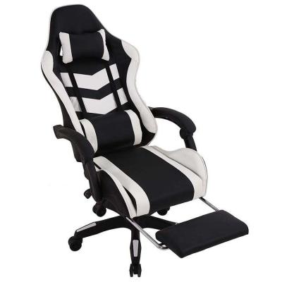 China Other New Style 2023 Customized Sillas White Gamer Leather Blue Light Led RGB Gaming Chair for sale