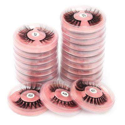 China 25Mm Natural Mink Eyelash Fluffy 3D Mink Lashes Wholesale 3D Mink Eyelashes for sale