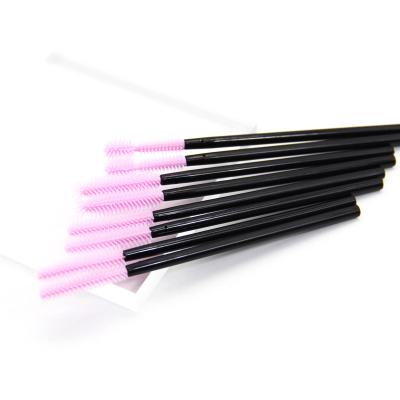 China Plastic Hottest Eyelash Extension Mascara Disposable Eyelash Lash Brush Pink With Package for sale