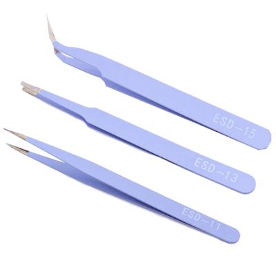 China Professional Eyebrow Stainless Steel Eyelash Tweezers Private Label Tweezers Eyelash Extension Tweezers for sale