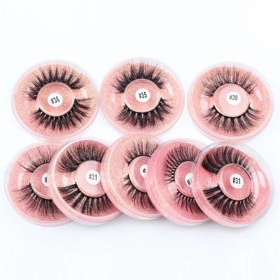 China Wholesale Feather Lashes Bulk Natural False Eye Lashes Long Fluffy Tapered Fake 3d Mink Lashes Handmade Thick Soft for sale