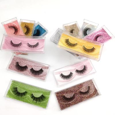 China Wholesale False Invisible Mink Bandless Lashes Private 3D Feather Eyelash Band Eyelashes Mark Lash Stuff Pestaas Naturales Fur 1 Pair for sale