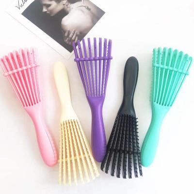 China Wholesale custom products logo round eight row detangling massage detangle hair brush for curly hair brush for sale