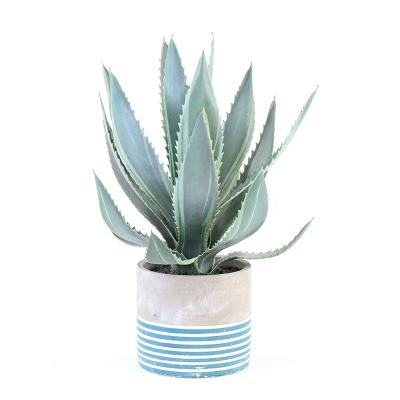 China Deluxe Delray Plants Snake Plant Artificial Sansevieria Plants With Cement Pot for sale