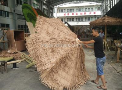 China Envireoment Friendly Folder Restaurants Cover Easy To Carry Thatched Umbrella for sale