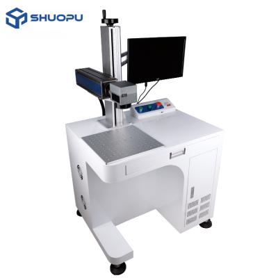 China Desktop MOPA laser fiber laser marking machine for metal QR CODE logo printing for sale