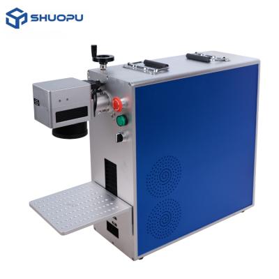 China Laser Marking 30W 20w 10w Mini Portable Desktop Fiber Laser Marking Machine With Max Raycus Laser Source for sale