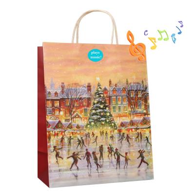 China Recyclable high quality paper music bags with your own logo for sale