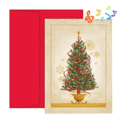 China Europe Singing Wholesale Christmas Cards Musical Christmas Cards and Lit Greeting Cards for sale