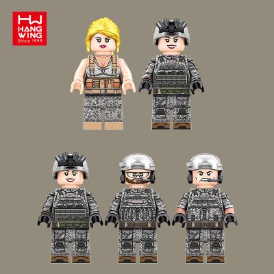 China 2021 Eco-friendly Military Popular Small Cartoon Doll Mini Action Figures Toys Mini Puppet Building Blocks For Kids Gifts Block for sale